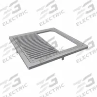 ZURN Grate Only: 14 in Overall Wd, Square, Bronze, Nickel-Plated, Silver, Slotted Grate Surface (MPN FS12-NH). Key specifications — attr1332259: Silver; attr1332254: Bronze; attr1332284: ZURN; attr1355724: 1/2 Opening; attr1332282: Nickel-Plated.