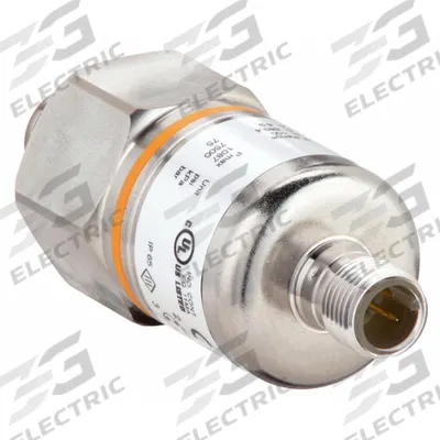 IFM Pressure Transmitter: 0 psi to 100 psi, 4 to 20mA DC, 4-Pin M12 Connector - Pressure Transmitters with 4-Pin M12 Connector