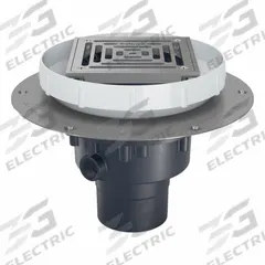 ZURN Floor Drain: 9 7/8 in Overall Dia, 5 in Grate Size, 3 in Nominal Pipe Size, Solvent Weld, PVC (MPN EZ2-PV2-ST-SS). Key specifications — Color: Silver; Connection Type: Solvent Weld; Brand: ZURN; Includes: Stainless Mesh Screen.
