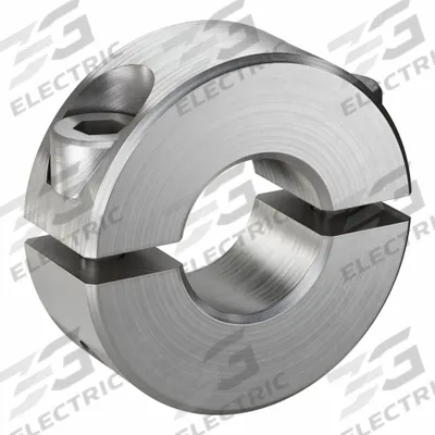 RULAND MANUFACTURING Shaft Collar: 2-Piece, Inch, Round, Clamp-On, 3/8 in Bore Dia - Stainless Steel Shaft Collars