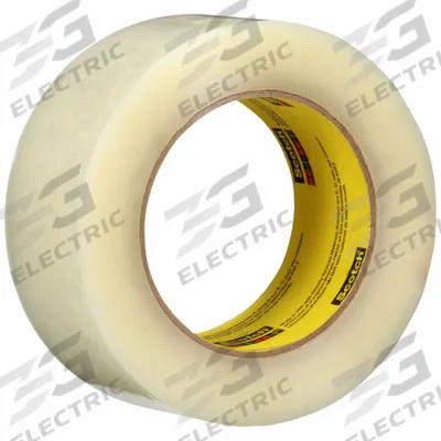 SCOTCH Carton Sealing Tape: 2.5 mil Tape Thick, 1 7/8 in x 55 yd, Clear - Hot Melt Packing Tape for Recycled Boxes