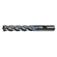 CLEVELAND Square End Mill: High Speed Steel, TiCN Coated, 6 Flute, 1" Mill Dia, 1-7/8" LOC, 4" OAL (MPN C75073)