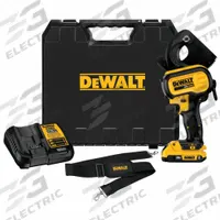 DEWALT Cordless Cable Cutter Kit: 20V MAX*, 1,000 MCM Aluminum/750 MCM Copper, Pistol Grip, 2 Ah (MPN DCE150D1). Key specifications — attr531858: Bare Tool; attr531873: Yes; attr531847: 20V MAX*; attr531859: 750 MCM Copper; attr531884: Cable Cutter Kit; attr531849: DEWALT.