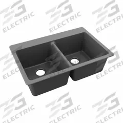ELKAY Sink: 33 in Overall Lg, 22 in Overall Wd, 9 1/2 in Bowl Dp, 14 1/4 in Bowl Lg, 2 Bowls (MPN ELG3322GT0). Key specifications — Brand: ELKAY; Color Family: Silver/Gray.