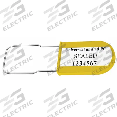 UNIVERSEAL Padlock Seals: Yellow, Plastic, 100 lb Breaking Strength, 1 3/16 in Hasp Lg - Metal Hasp Padlock Seals