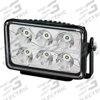 ECCO Vehicle Work Light: Rectangular, Spot, LED, Bracket, Pigtail, Universal, Surface Mount, Black (MPN EW2300). Key specifications — Housing Color: Black; Brand: ECCO; Electrical Connection: Pigtail; Installation Type: Permanent.