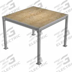 PORTA-KING Platform Mezzanine: 8 ft x 8 ft x 9 ft, Unassembled, 64 sq ft, OSB, 125 lb/sq ft Capacity (MPN PK-88). Key specifications — Deck Material: OSB; Brand: PORTA-KING.