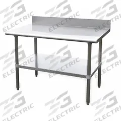 APPROVED VENDOR Work Table: Fixed Ht, Stainless Steel, 48 in x 30 in, 600 lb Overall Load Capacity (MPN 4UEJ9). Key specifications — Brand: APPROVED VENDOR; Unit Type: Not Expandable or Modular.