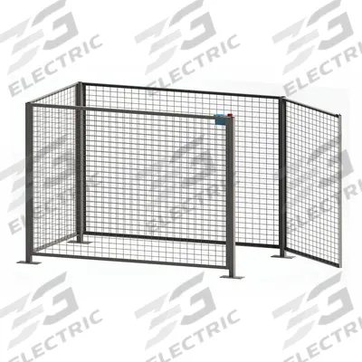 MORSE Drum Safety Enclosure: 52 in x 88 in x 63.25 in, 4 ft Door Opening Wd, Steel - Drum Roller Mixer Safety Enclosures
