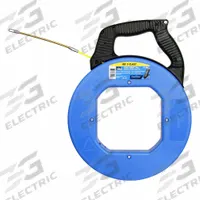 IDEAL Fish Tape: 100 ft Lg, Manual Wind Tape Retraction, 500 lb/in Tensile Strength, 12 in Case Dia (MPN 31-661). Key specifications — attr306613: 31-661; attr306630: Handle; attr306618: (2) AAA Batteries; attr306631: Rotating; attr306616: IDEAL; attr542118: Manual Wind; attr544274: 12 in.