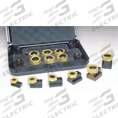 MITEE-BITE T-Slot Fixture Clamp Kit: Brass, Smooth Face, For 9/16 in T-Slot (MPN 10643). Key specifications — Manufacturer Part Number: 10643; Brand: MITEE-BITE PRODUCTS INC.