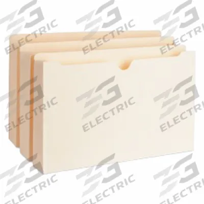BUSINESS SOURCE File Pocket: 11 pt. Manila, 14 3/4 in Ht, 9 1/2 in Wd, Manila - Pocket Folders