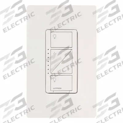 LUTRON Lighting Dimmer: 3 Buttons, Caseta, 120V AC, Wireless, Neutral Required - Companion Switches with Wireless Control