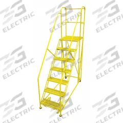 COTTERMAN Work Platform: 5.8 ft Platform Ht - Max, 24 in x 60 in, Steel, 800 lb Load Capacity (MPN 7WP2460RA3B4B8AC2P6). Key specifications — Folding: Not Foldable; Mobility: Rolling; Components Included: Rubber Foot Pads; Use Location: Indoor; Brand: COTTERMAN; Color: Yellow; Height Adjustability: Fixed Height; Includes Handrails: Handrails Included.