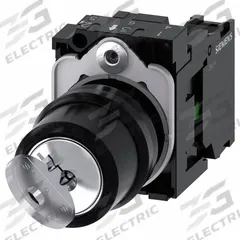 SIEMENS Selector Switch: 2 Position, 22 mm Panel Mounting Size, 1NO, Series 3SU1100 (MPN 3SU1100-4BF11-1BA0). Key specifications — Manufacturer Part Number: 3SU1100-4BF11-1BA0; Brand: SIEMENS; Switch Action: Maintained/Maintained; Contact Form: 1NO; Key Removal Position: Any Position.