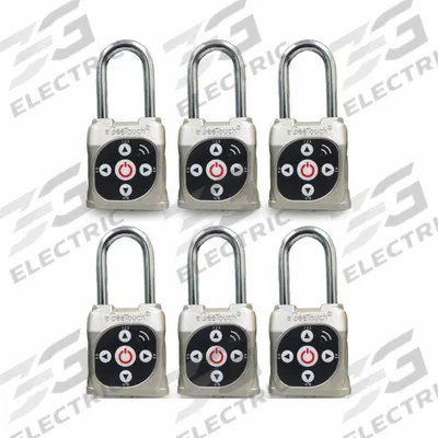 EGEETOUCH Bluetooth Padlock: Silver, Zinc Die-Cast - Standard Shackle Bluetooth Padlocks
