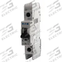 EATON IEC Miniature Circuit Breaker: 6 A Amps, 48V DC, 10kA at 277/480V AC, Screw Clamp, FAZ-NA (MPN FAZ-D6/1-NA-SP). Key specifications — Brand: EATON; DC Voltage Rating: 48V DC; Max. AIR Rating: 10kA at 277/480V AC; Terminal Connection: Screw Clamp; AC Voltage Rating: 277/480V AC.