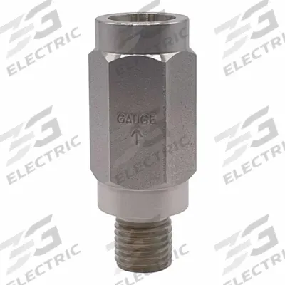 RAY Pressure Gauge Snubber: Stainless Steel, Piston, Stainless Steel - Piston-Type Snubbers for Air, Water & Steam