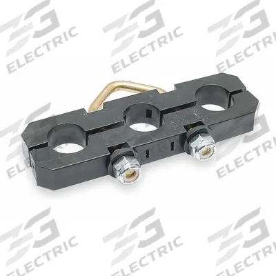 TRAMEC SLOAN Support Clamp: Support Clamp, Rubber/Steel, U-Bolt, Air Brake Hose - Air Brake Hose Holder & Cable Separators