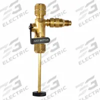 JB INDUSTRIES Valve Core Remover: 3 1/4 in Lg, Brass, 1/4 in Male SAE, 1/4 in Male SAE (MPN A32525SV). Key specifications — Application: Evacuation; Product Type: Valve Core Remover; Brand: JB INDUSTRIES; Body Material: Brass; Manufacturer Part Number: A32525SV.