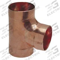 NIBCO Sweat Fitting Tee: 1 1/4 in CTS x 1 1/4 in CTS x 1 1/4 in CTS, Cup x Cup x Cup, Wrot Copper (MPN 911-11/4)