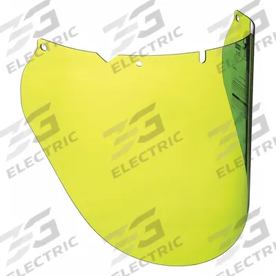 MSA Visor: 9 1/4 in Overall Ht, 0.07 in Overall Thick, Green - General Purpose Replacement Visors
