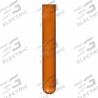 KIMBLE Test Tube: 10 mL, Test Tube, 13 mm Body Dia, 100 mm Overall Ht, Amber, Round (MPN 73500-13100A). Key specifications — Graduated: No; Includes Closure: No; Body Color: Amber; Brand: KIMBLE; Bottom Shape: Round.