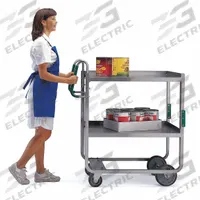 LAKESIDE Utility Cart: 1,000 lb Max Load Capacity, 2 Shelves, 46 3/4 in Overall Ht, NSF Certified (MPN 7120). Key specifications — NSF Certified: Yes; Brand: LAKESIDE; Caster Type: (2) Fixed; Color: Silver; Material: Stainless Steel; Product Type: Utility Cart.