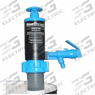 GOATTHROAT PUMPS Hand Pump: Piston Action, Pump with Spout, Polypropylene Housing - Down-Stroke Drum Pumps