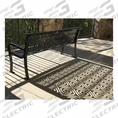 ULTRAPLAY Outdoor Bench: Lexington, 72 in Overall Lg, 35 1/2 in Overall Ht, Black, Black, Steel (MPN 954-FB6). Key specifications — Manufacturer Part Number: 954-FB6; Brand: ULTRAPLAY; Frame Color: Black; Product Type: Outdoor Bench; Seat Color: Black; Series: Lexington.