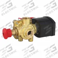 REDHAT Solenoid Valve: 4-Way, 3/8 in Pipe Size, 120V AC, Explosion Proof/Watertight, Manual Operator (MPN EF8342G003MS120/60DA). Key specifications — Pipe Size: 3/8 in; Voltage: 120V AC; Brand: REDHAT; Coil Enclosure: Explosion Proof.