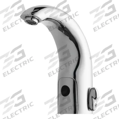 CHICAGO FAUCETS Bathroom Sensor Faucet: HyTronic Contemporary, Cast Brass - Single-Post Sensor Bathroom Faucets