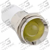 APPROVED VENDOR Protruding Panel Light: 16 mm Panel Mounting Hole Dia, LED, Yellow, Protruding Head (MPN 24M158). Key specifications — Brand: APPROVED VENDOR; Electrical Connection: 0.11 Male Quick Disconnect.