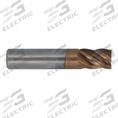 CLEVELAND Corner Radius End Mill: Carbide, T-Max Coated, 5 Flute, 3/8" Mill Dia, 5/8" LOC, 0.02" Rad (MPN C70546)