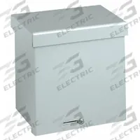 WIEGMANN Enclosure: Steel, 12 in x 12 in x 6 in, 3R, Solid Cover, Screw On, Galvanized (MPN RSC121206GNK). Key specifications — Brand: WIEGMANN; Closure Method: Padlock Hasp; Knockouts: Not Included.
