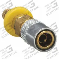 PARKER Hydraulic Quick Connect Hose Coupling: 1/4 in Coupling Size, Brass, 11.36 lpm Max. Flow Rate (MPN PC206AV-BP). Key specifications — Body Material: Brass; Brand: PARKER.
