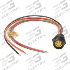 BRAD HARRISON External Thread Receptacle: 130013, 1/2"-14 Mounting Thread Size, 1 ft Wire Lg, 5 Pins (MPN 1R5004A20A120). Key specifications — IP Rating: IP67; Mounting Thread Size: 1/2"-14; Brand: BRAD HARRISON; Mounting Style: Panel; Series: 130013.