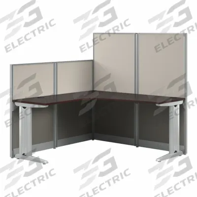 BUSH BUSINESS FURNITURE Modular Cubicle Workstation: 63 in Overall Ht, 64 in Overall Wd - Office Cubicles with Privacy Panels