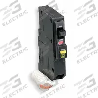 SQUARE D Miniature Circuit Breaker: 15 A, 120V AC, Single Phase, 10kA at 120V AC, 1 Poles (MPN QOB115EPD). Key specifications — Phase: Single; Amps: 15 A; AC Voltage Rating: 120V AC; Max. AIR Rating: 10kA at 120V AC; For Use With: QO Load Centers and NQ Panelboards; Brand: SQUARE D.