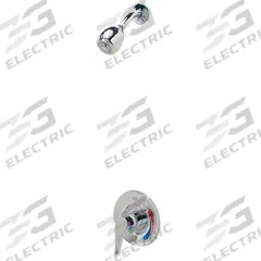 ZURN Shower Faucet: Temp Gard III Z7301, 2.5 gpm Fixed Showerhead Flow Rate, Polished Chrome Finish (MPN Z7301-SS-MT). Key specifications — Showerhead Material: Stainless Steel; Series: Temp Gard III Z7301.