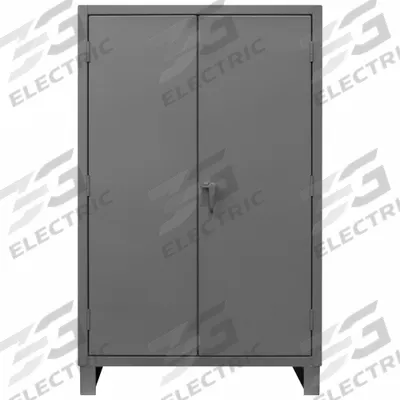 DURHAM MFG Storage Cabinet: 48 in x 24 in x 78 in, Swing Handle & Padlock Hasp - Industrial Shelf Cabinets