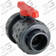 ASAHI Manual Two-Way Ball Valve: 2 in, PVC, Straight, 230 psi Max. Pressure (CWP), One-Piece, Tee (MPN 111605020). Key specifications — attr1008170: ASAHI; attr1017899: Tee.