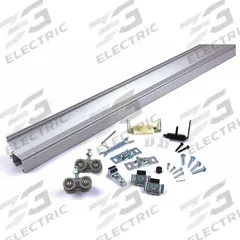 NATIONAL GUARD Track Kit: 8 ft Lg, 3 1/2 in Wd, 1 3/8 in Ht, 250 lb Max Wt, Top (MPN SLAL-250-SW-96). Key specifications — Product Type: Track Kit; Brand: NATIONAL GUARD; Track Type: Top.