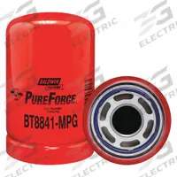 BALDWIN FILTERS Hydraulic Filter: Hydraulic Fluid, 1 3/8"-12 Thread Size, Spin-On, Cellulose (MPN BT8841MPG). Key specifications — Media Material: Cellulose; Brand: BALDWIN FILTERS; Compatible Fluid Type: Hydraulic Fluid; Compatible Vehicle Make: JCB; Includes: Attached Gasket; Thread Size: 1-3/8"-12.