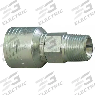 AEROQUIP Hydraulic Crimp Fitting: Steel x Steel, Straight, -8 For Hose Dash Size - Aeroquip Crimp Hydraulic Hose Fittings with NPTF Connection