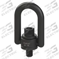 ADB HOIST RINGS Hoist Ring: Pivot/Swivel, Black Oxide-Coated Steel, 1/4"-20, Max. 550 lb (MPN 33112). Key specifications — attr994472: ADB HOIST RINGS; attr994492: 1/4"-20; attr998493: Lifting.