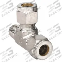 PARKER Compression Tee Fitting: 1/4 in OD x 1/8 in Pipe x 1/4 in OD Fitting Size, Stainless Steel (MPN 4MRT2N-316). Key specifications — Compatible Fitting Brands: Parker A-LOK; Brand: PARKER.