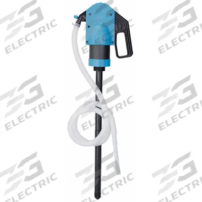 Dayton Hand Pump: Lever Action, Pump with Hose, Polyacetal Housing, 17 oz per stroke - Lever Handle Standard Drum Pumps