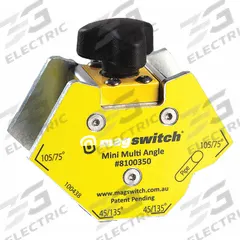 MAGSWITCH Welding Angle: 45°_60°_90°_120°, 90 lb Max Pull, Flat Sheet and Pipe (MPN 8100350). Key specifications — Brand: MAGSWITCH; Manufacturer Part Number: 8100350.