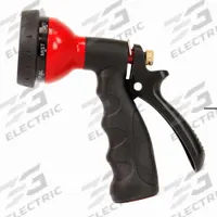 APPROVED VENDOR Garden Hose Nozzle: Adj Stream, Rear Trigger, 8 No. Spray Patterns, 100°F Max Temp (MPN 46072). Key specifications — Construction: Poly/Metal.